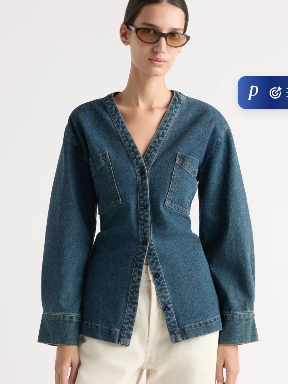 Emmett Cinch-Waist Denim Jacket